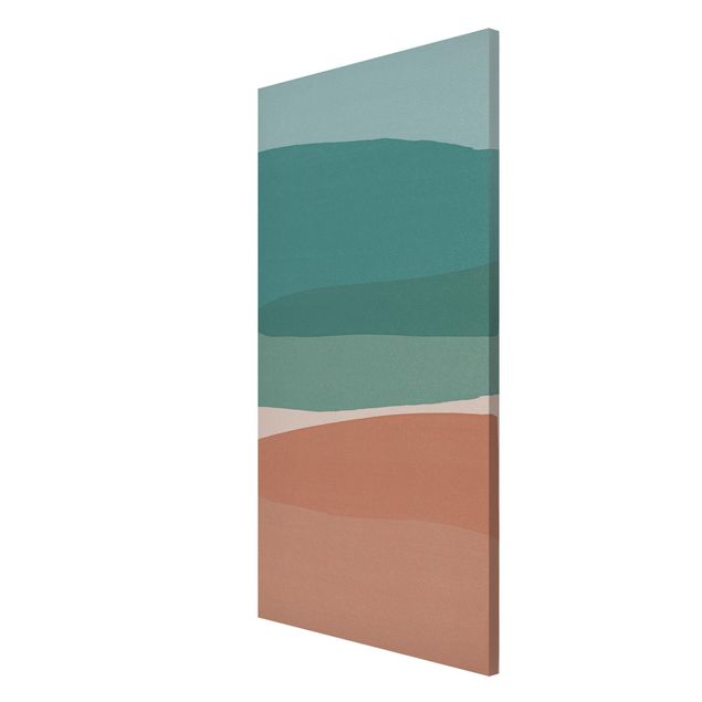 Magnetic memo board - Modern Turquoise And Pink