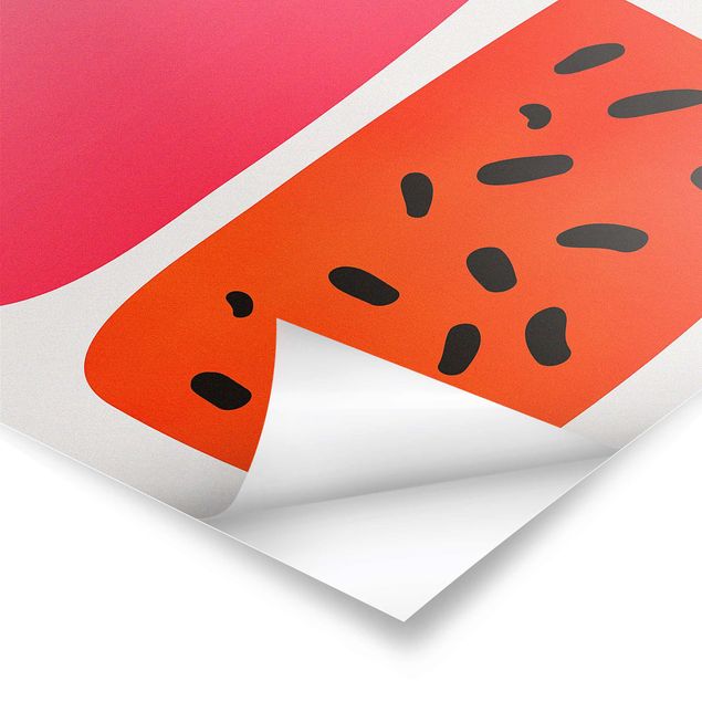 Poster - Abstract Shapes - Melon And Pink
