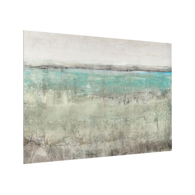 Glass Splashback - Horizon Over Turquoise I - Landscape 3:4