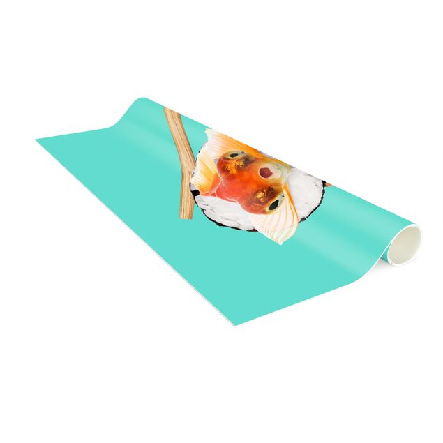 Turquoise rugs Sushi With Goldfish
