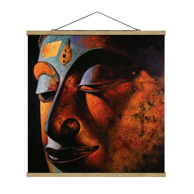 Fabric print with poster hangers - Bombay Buddha