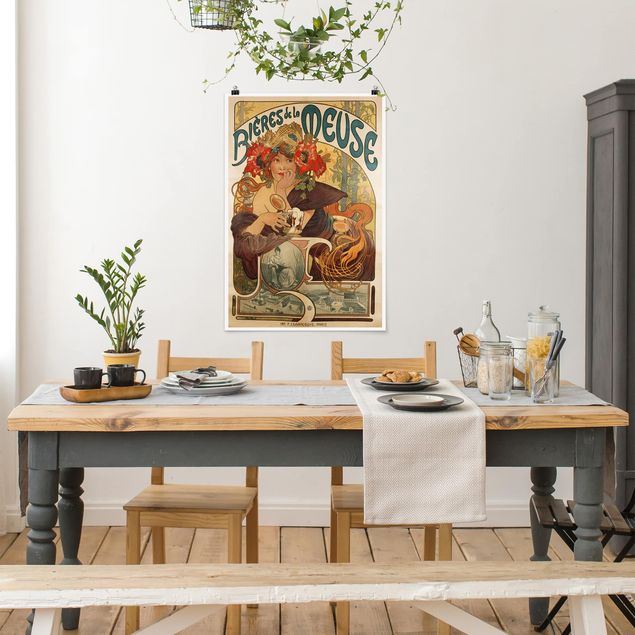 Poster art print - Alfons Mucha - Poster For La Meuse Beer