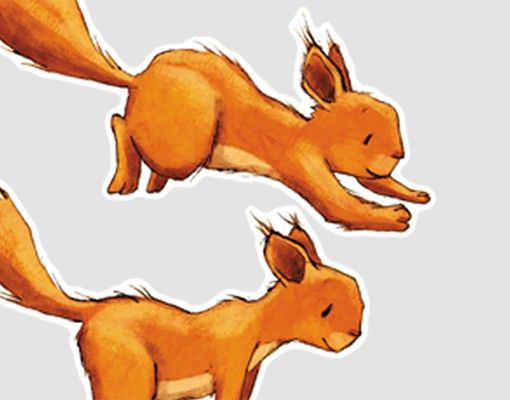 Wall stickers animals Squirrels Parade