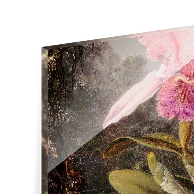 Splashback - Martin Johnson Heade - Orchid And Three Hummingbirds