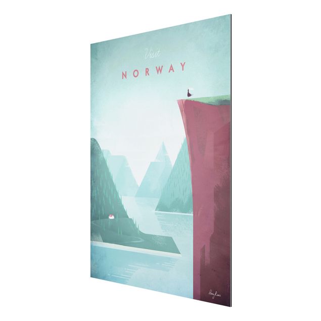 Print on aluminium - Travel Poster - Norway