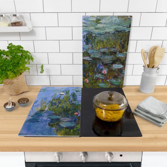 Glass stove top cover - Claude Monet - Water Lilies (Nympheas)