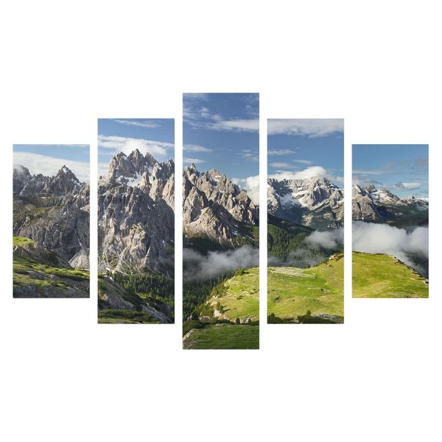 Print on canvas 5 parts - Italian Alps