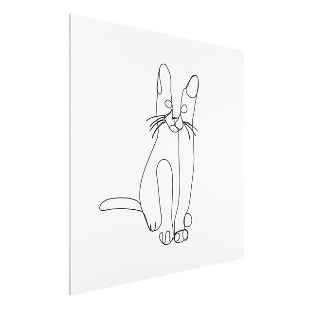 Print on forex - Cat Line Art