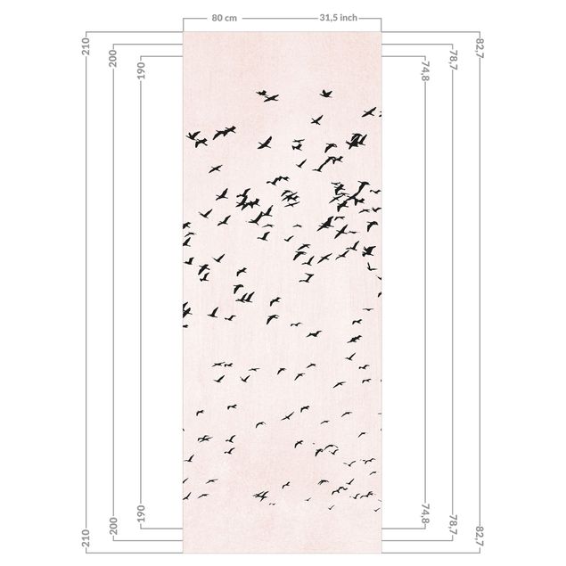 Shower wall cladding - Flock Of Birds In The Sunset