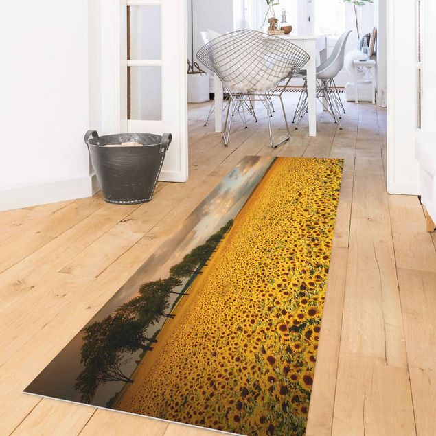 Modern rugs Field With Sunflowers