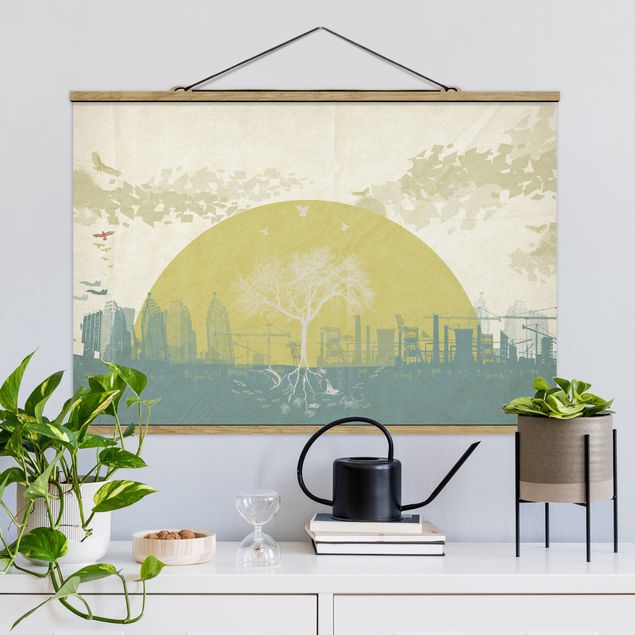 Fabric print with poster hangers - No.MW18 Evolution