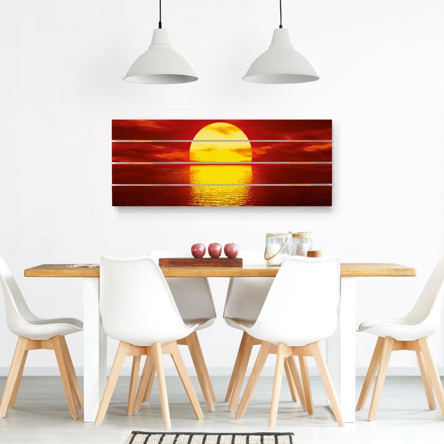 Print on wood - Fantastic Sunset
