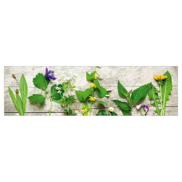 Kitchen wall cladding - Medicinal and Meadow Herbs