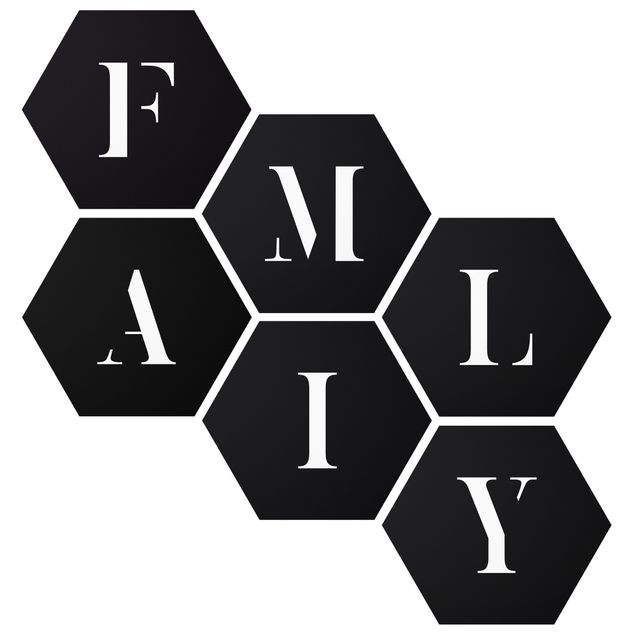 Forex hexagon - Letters FAMILY White Set II