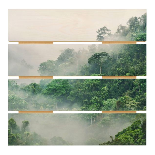 Print on wood - Jungle In The Fog