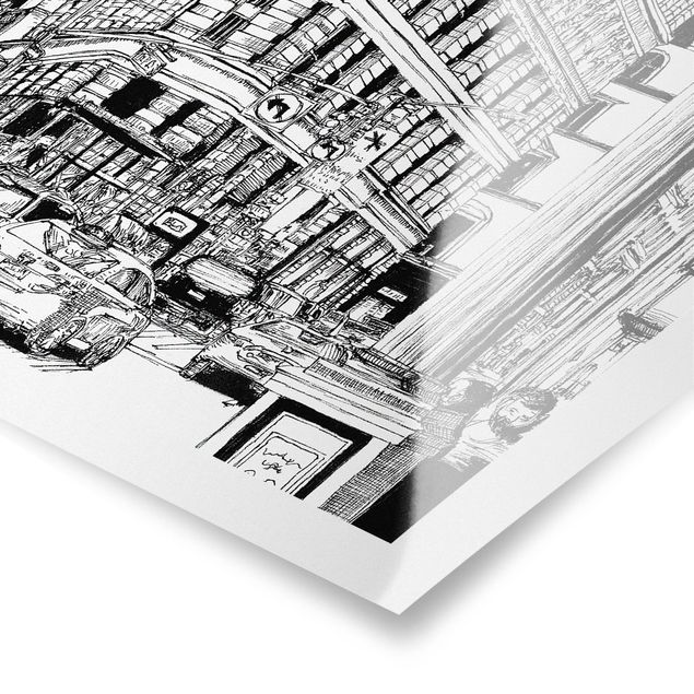 Poster architecture & skyline - City Study - Flatiron Buidling