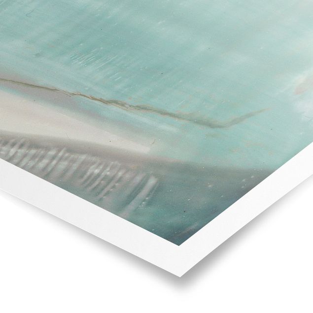 Panoramic poster abstract - Fangs With Turquoise I