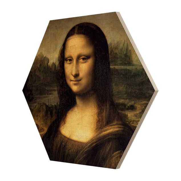 Wooden hexagon - Leonardo da Vinci - Mona Lisa