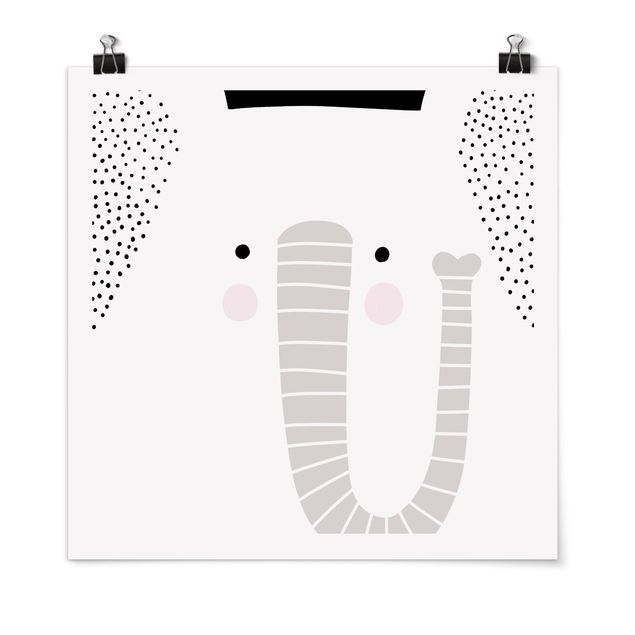 Poster - Zoo With Patterns - Elephant