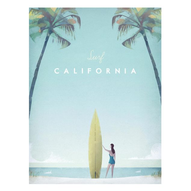 Magnetic memo board - Travel Poster - California