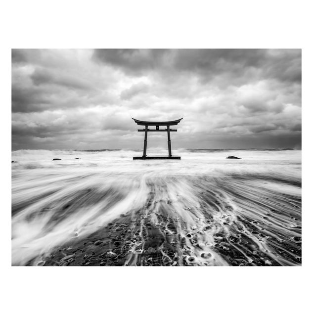 Magnetic memo board - Japanese Torii In The Ocean
