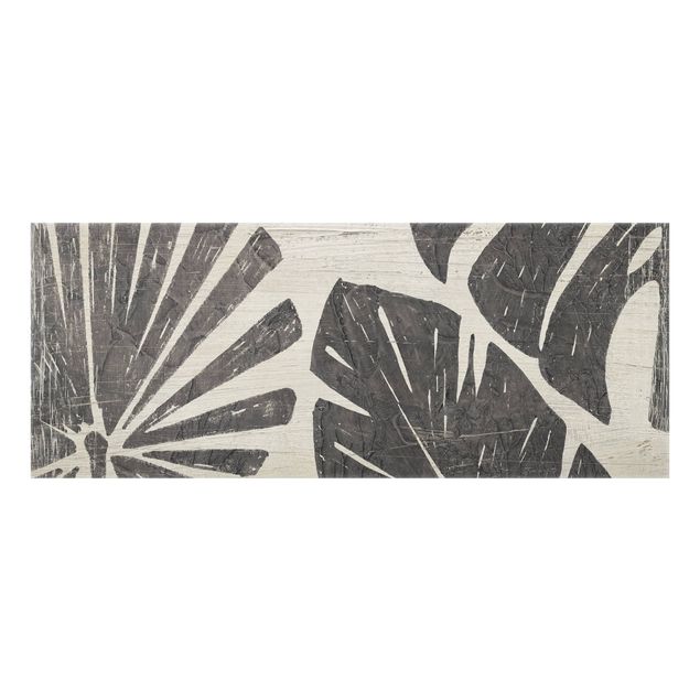 Splashback - Palm Leaves Light Grey Backdrop