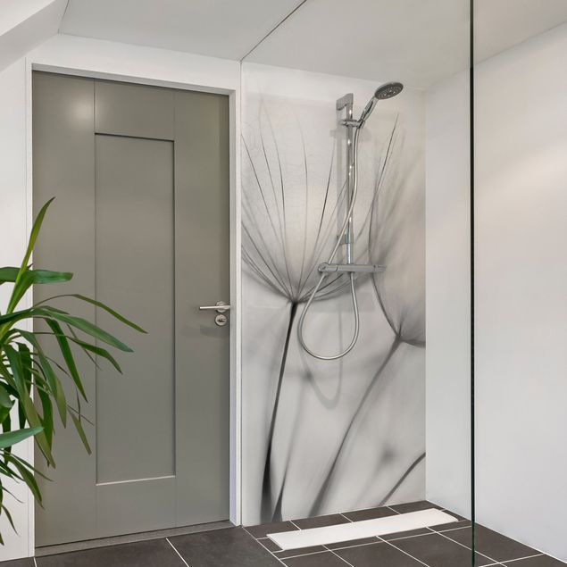 Shower panels Inside A Dandelion Black And White