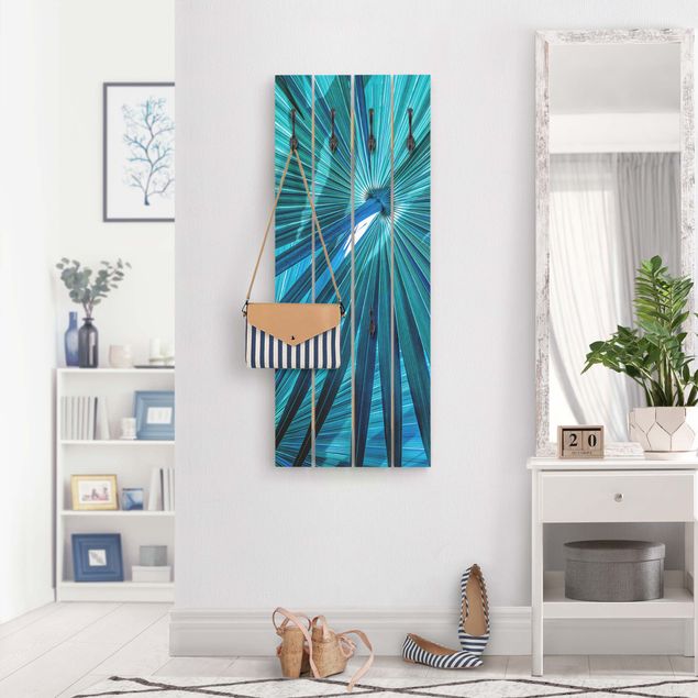 Coat rack - Tropical Plants Palm Leaf In Turquoise