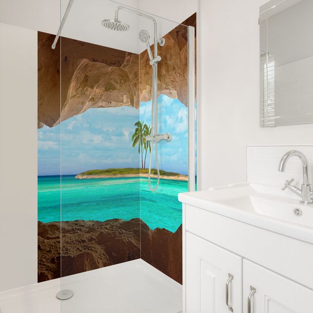 Shower wall cladding - Looking At Paradise