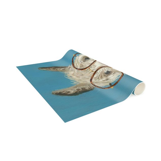 contemporary rugs Lama With Glasses I