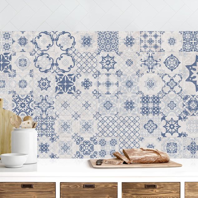 Kitchen splashback patterns Ceramic Tiles Agadir Blue