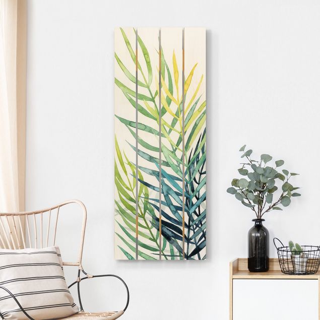 Print on wood - Tropical Foliage - Palme