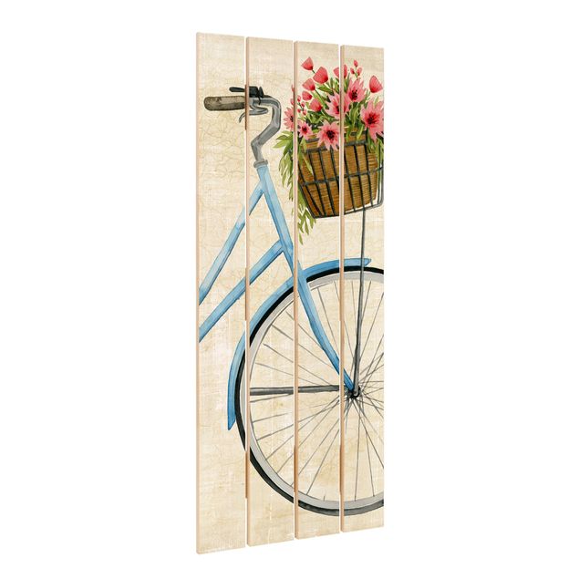 Print on wood - Flowers Courier I