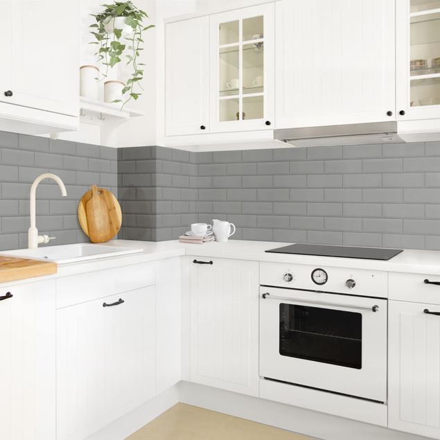 Kitchen splashback stone Ceramic Tiles Light Grey