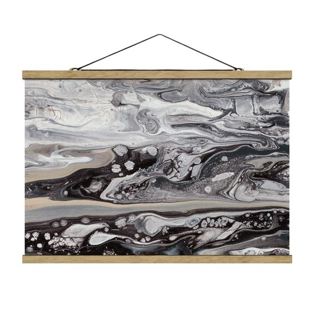 Fabric print with poster hangers - Melting Rock lll