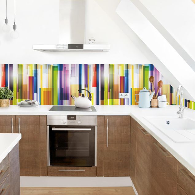 Kitchen splashbacks Rainbow Cubes II
