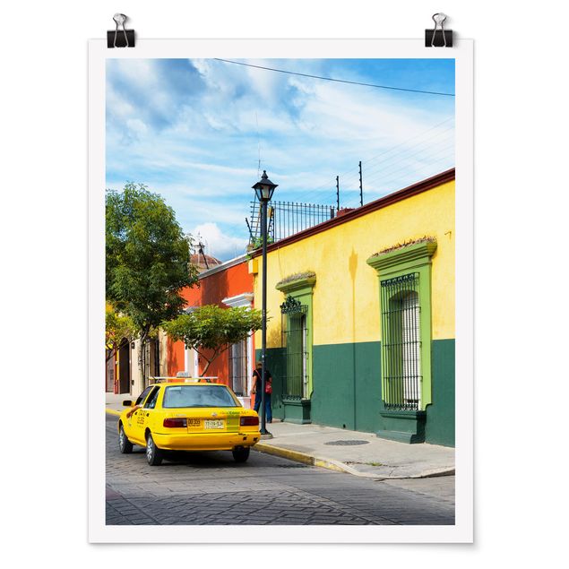 Poster architecture & skyline - Colourful Mexican Street
