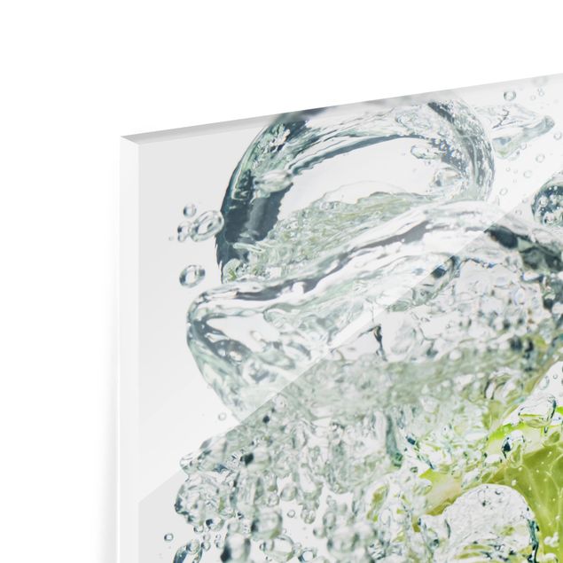 Glass Splashback - Lime Bubbles - Square 1:1