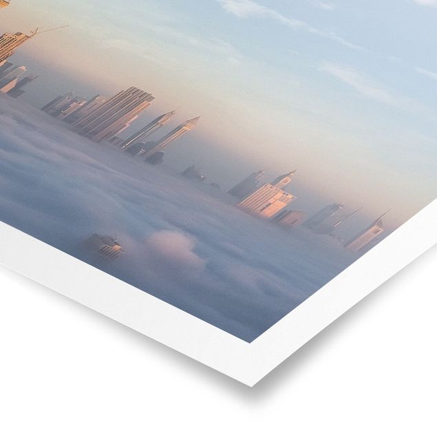 Panoramic poster architecture & skyline - Dubai Above The Clouds