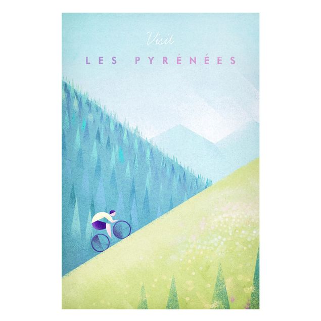Magnetic memo board - Travel Poster - The Pyrenees