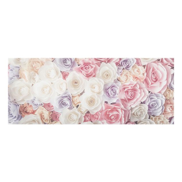 Splashback - Pastel Paper Art Roses