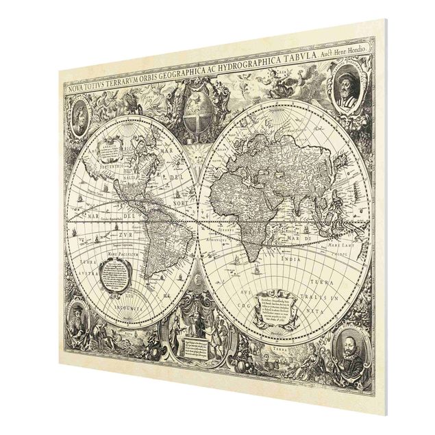 Print on forex - Vintage World Map Antique Illustration