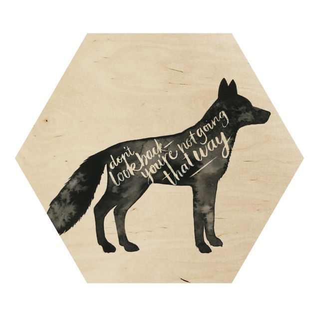 Wooden hexagon - Animals With Wisdom - Fox