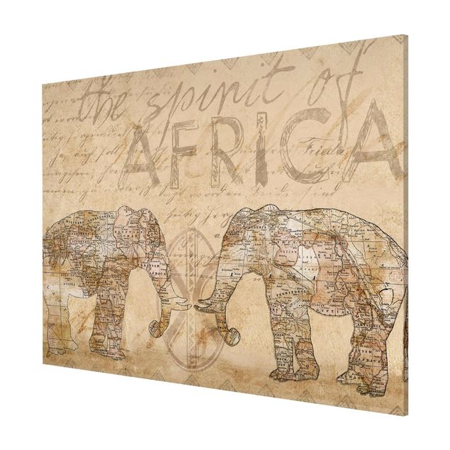 Magnetic memo board - Vintage Collage - Spirit Of Africa