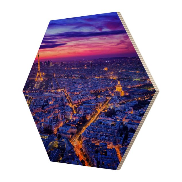 Wooden hexagon - Paris At Night