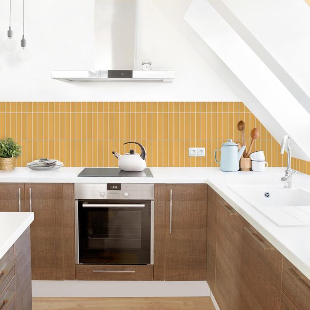 Kitchen splashback tiles Subway Tiles - Orange
