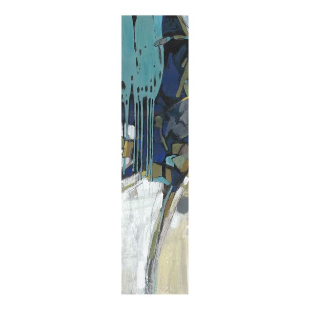 Sliding panel curtains set - Separation Turquoise II