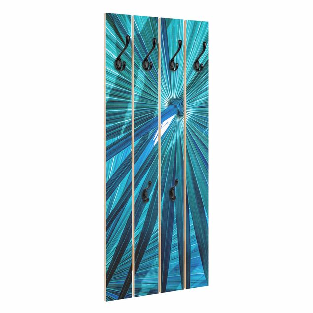 Coat rack - Tropical Plants Palm Leaf In Turquoise