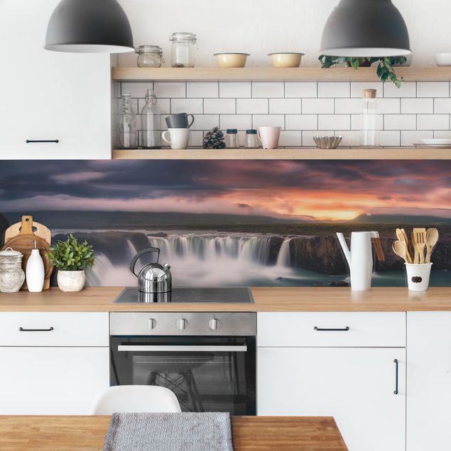 Kitchen wall cladding - Goðafoss Waterfall In Iceland