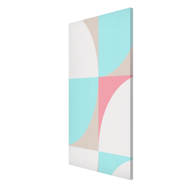 Magnetic memo board - Scandinavian Shapes In Pastel